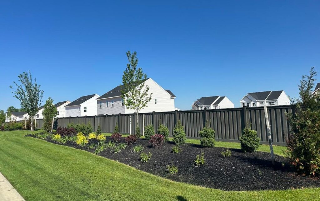 New custom fence installation for a residential community located in Bordentown, New Jersey